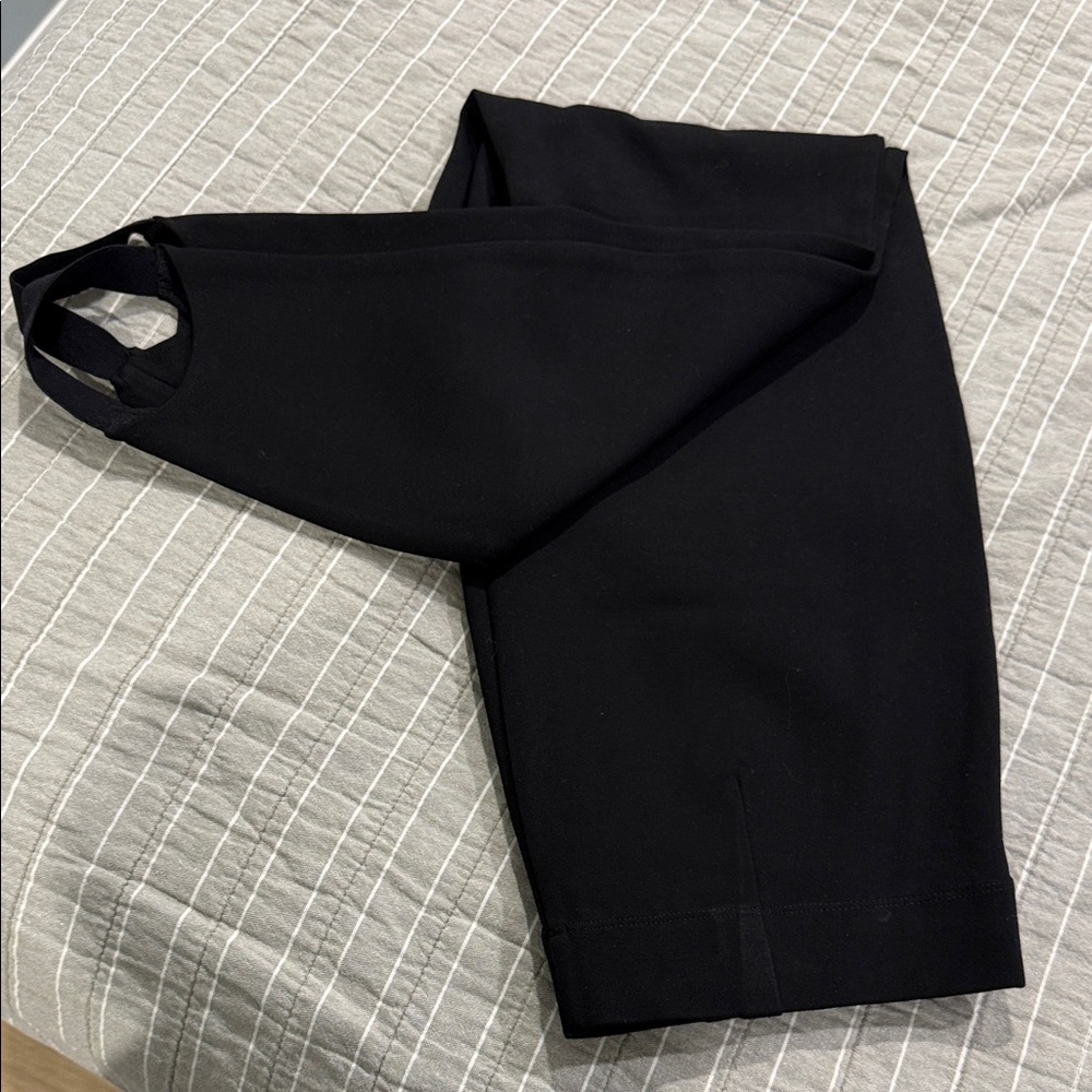 Boston Proper Black Straight Leg Pants with Stirrup- large